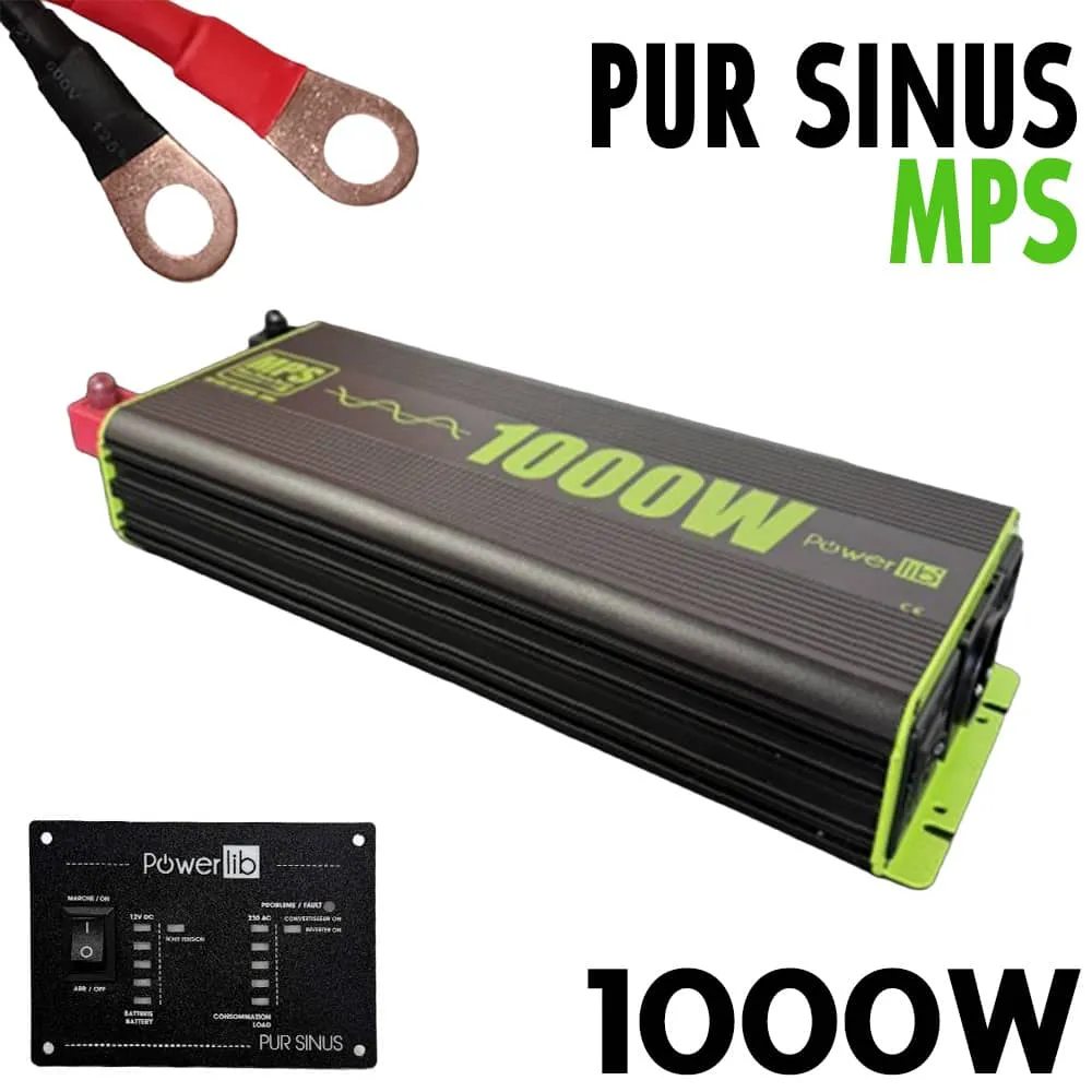 Convertisseur Pur Sinus 1000W MPS commande d�port�e POWERLIB'