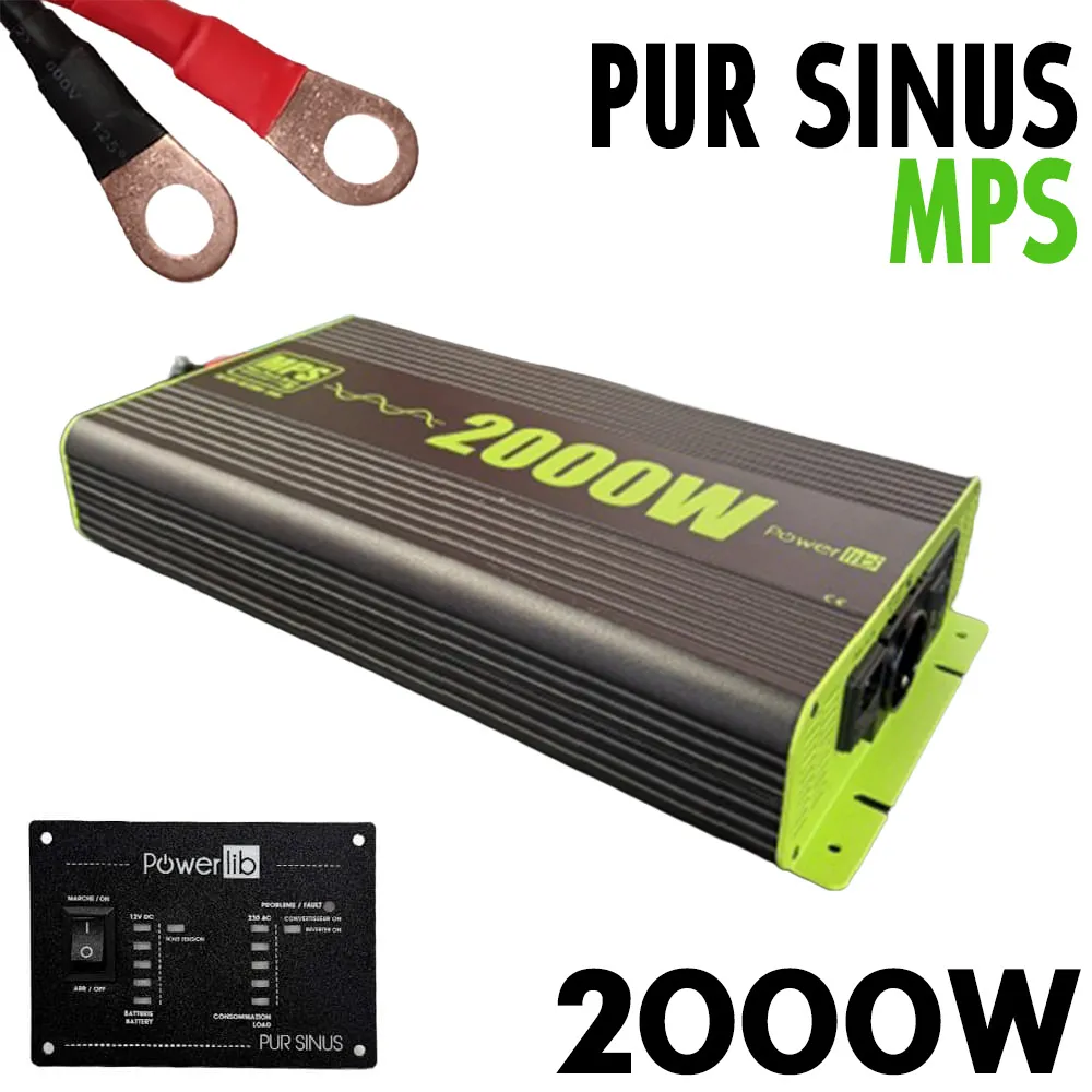 Convertisseur Pur Sinus 2000W MPS commande d�port�e POWERLIB'