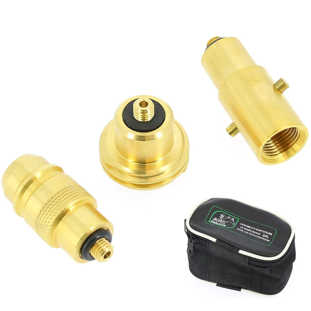 Kit 3 adapteurs gaz GPL Europe BOREL