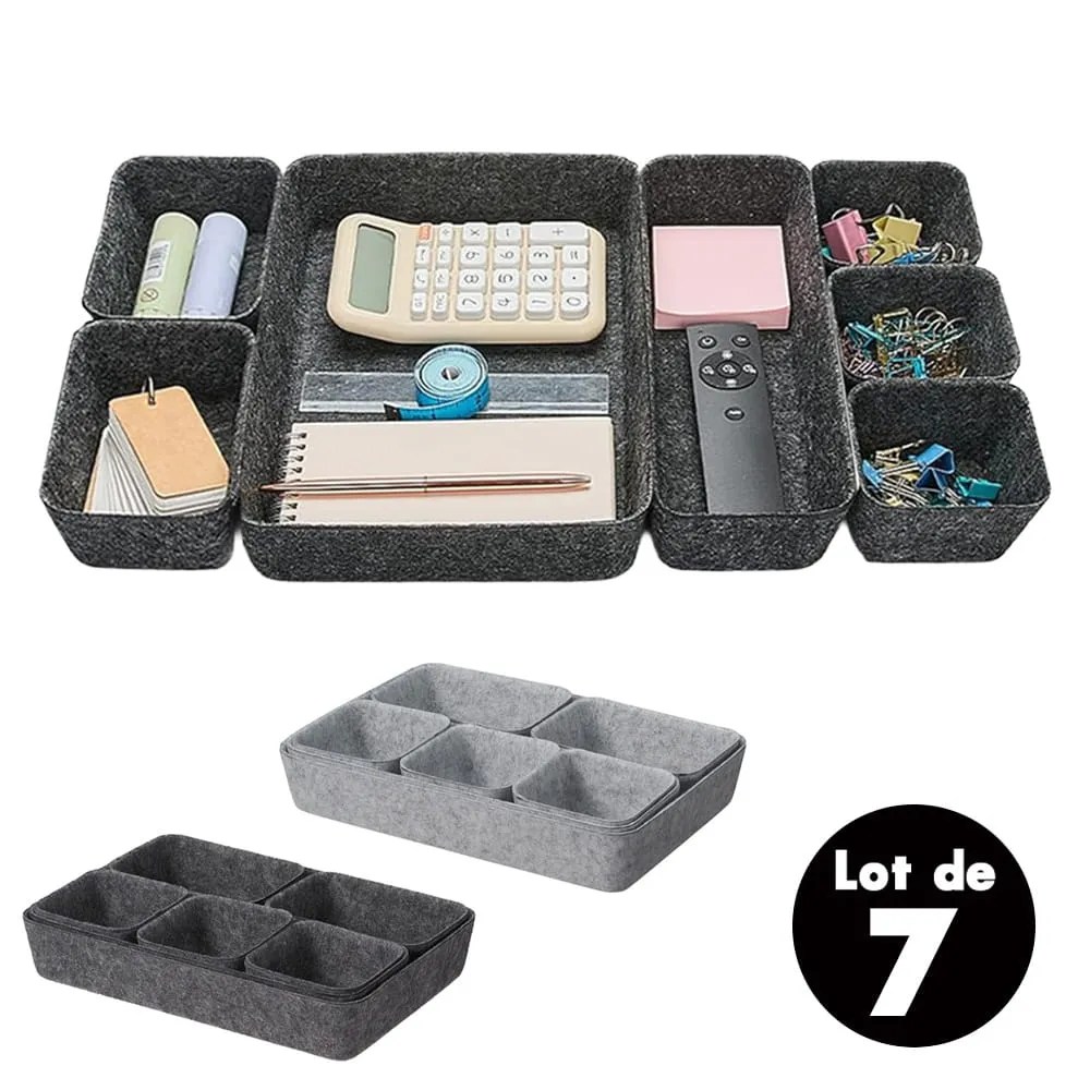 Lot de 7 paniers de rangement