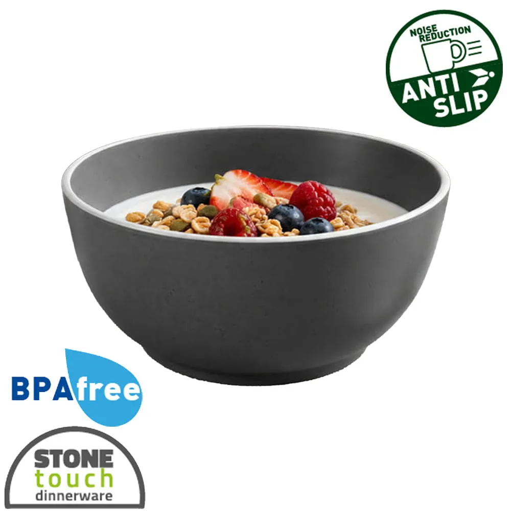 Bol m�lamine 15cm Dolomite Gris anti-d�rapant BRUNNER