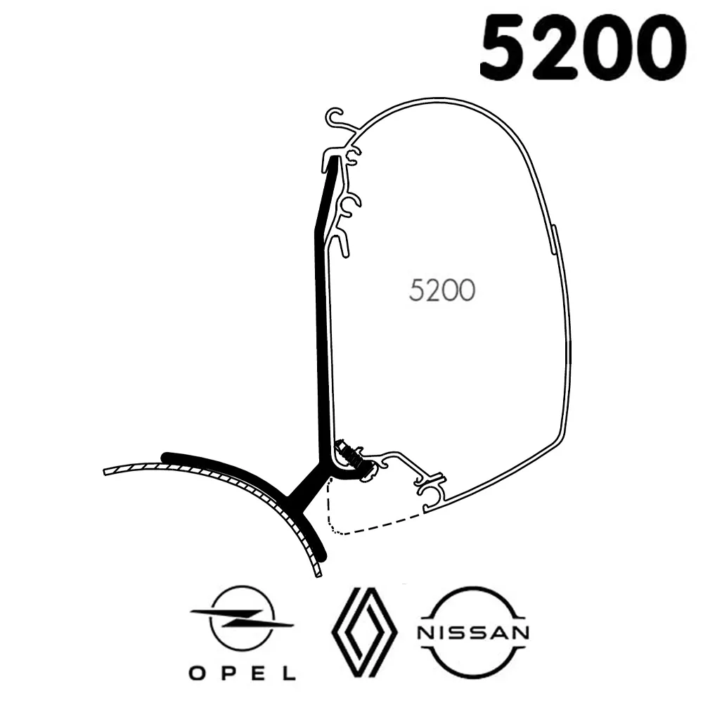 Adaptateur Store Thule 5200 RENAULT Trafic / OPEL Vivaro / NISSAN Primastar