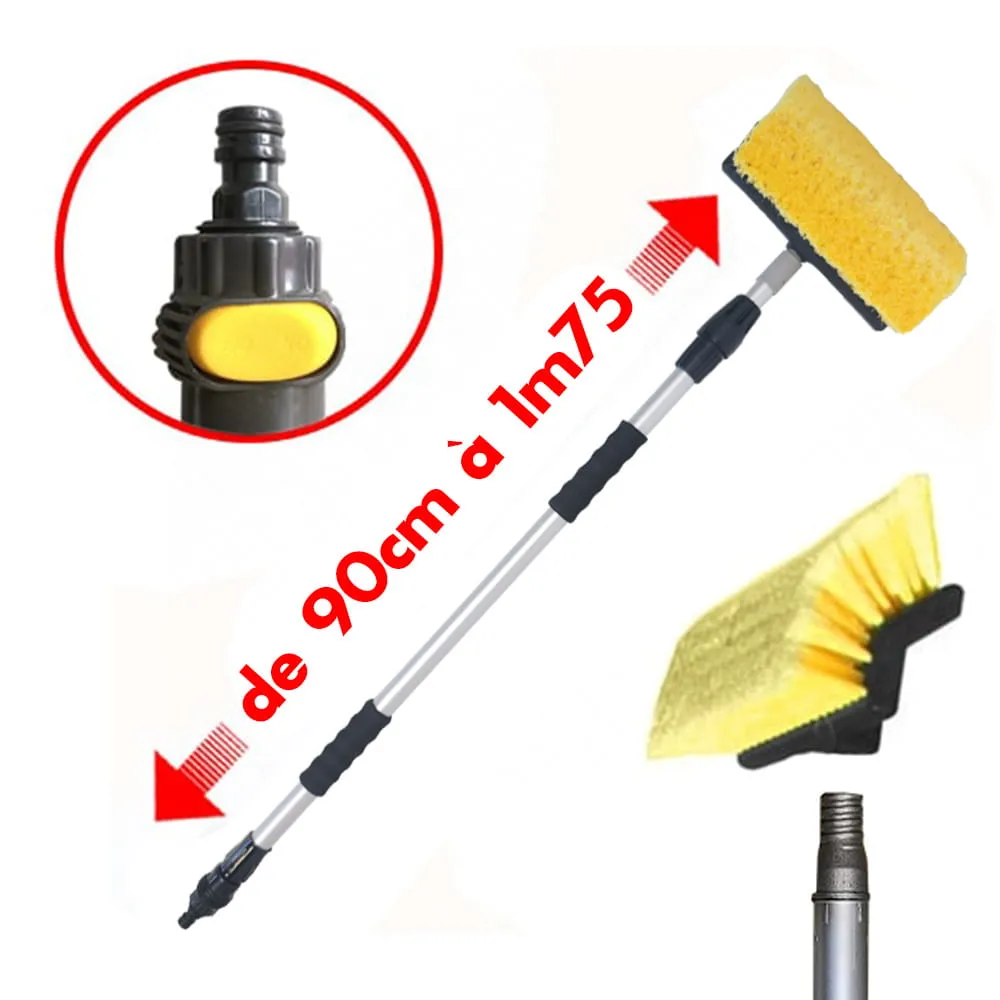 Balai de lavage t�lescopique Deluxe YACHTICON jusqu'� 1m75