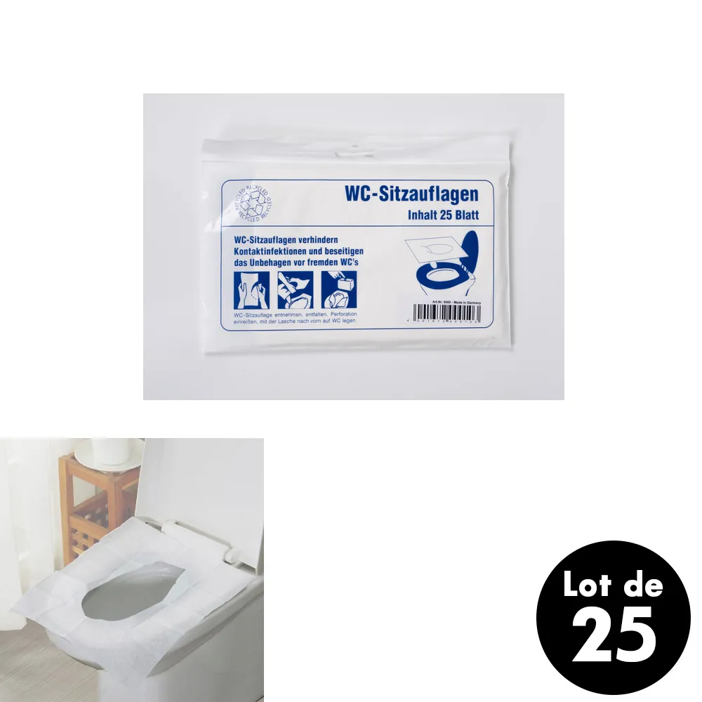 Protection WC en papier par 25