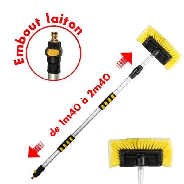 Balai de lavage LUXE tlescopique jusqu' 2m40