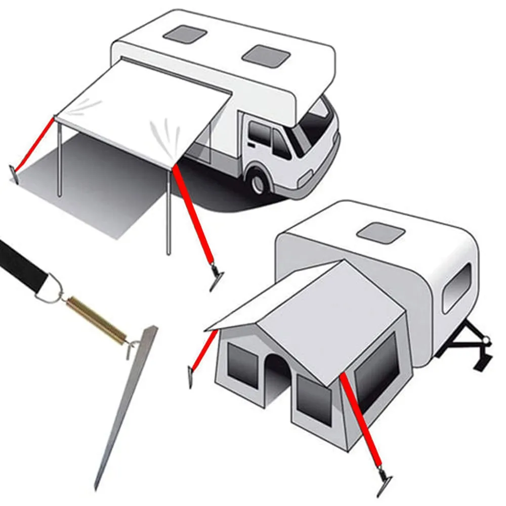 Lot de 2 sangles de fixation au sol