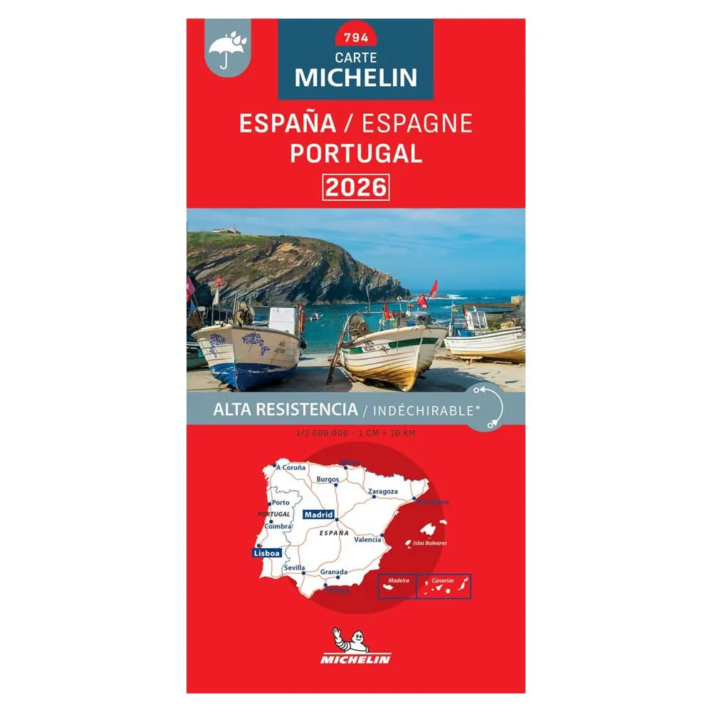 Carte Michelin ESPAGNE PORTUGAL ind�chirable 2026
