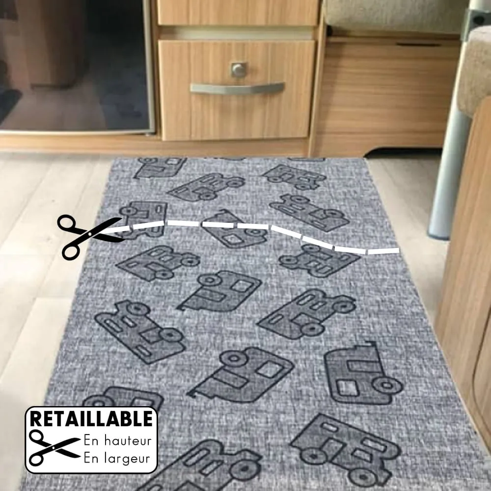 Tapis Retaillable Runner Camping 500 x 51,5 cm Gris