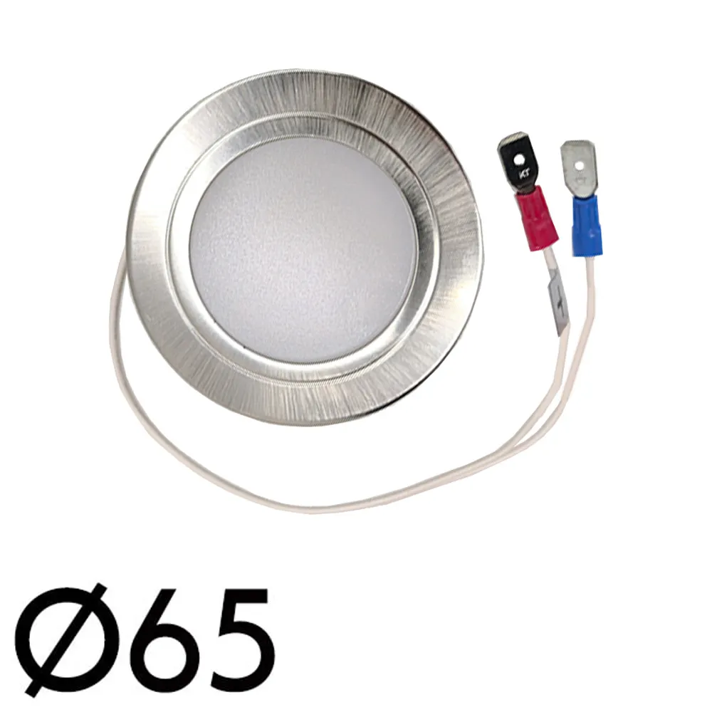 Spot LED chrom Mars 12V 1W9 65mm encastrable