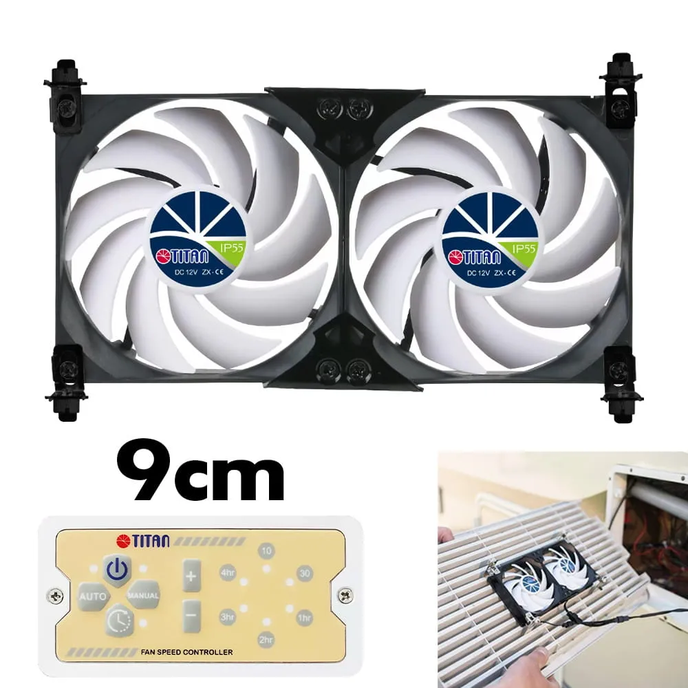 Ventilateur de frigo 12V 9 cm TITAN