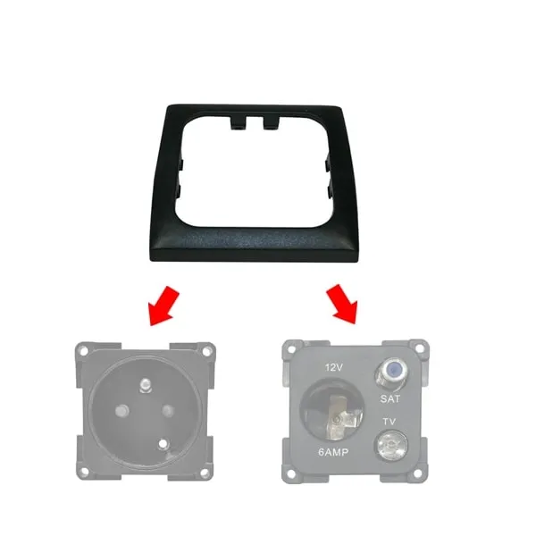 Cadre cache-vis pour prise simple C-Line HABA
