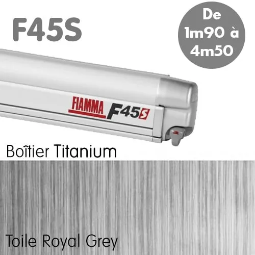 Store Fiamma F45S Titanium de 1m90  4m50 Royal Grey