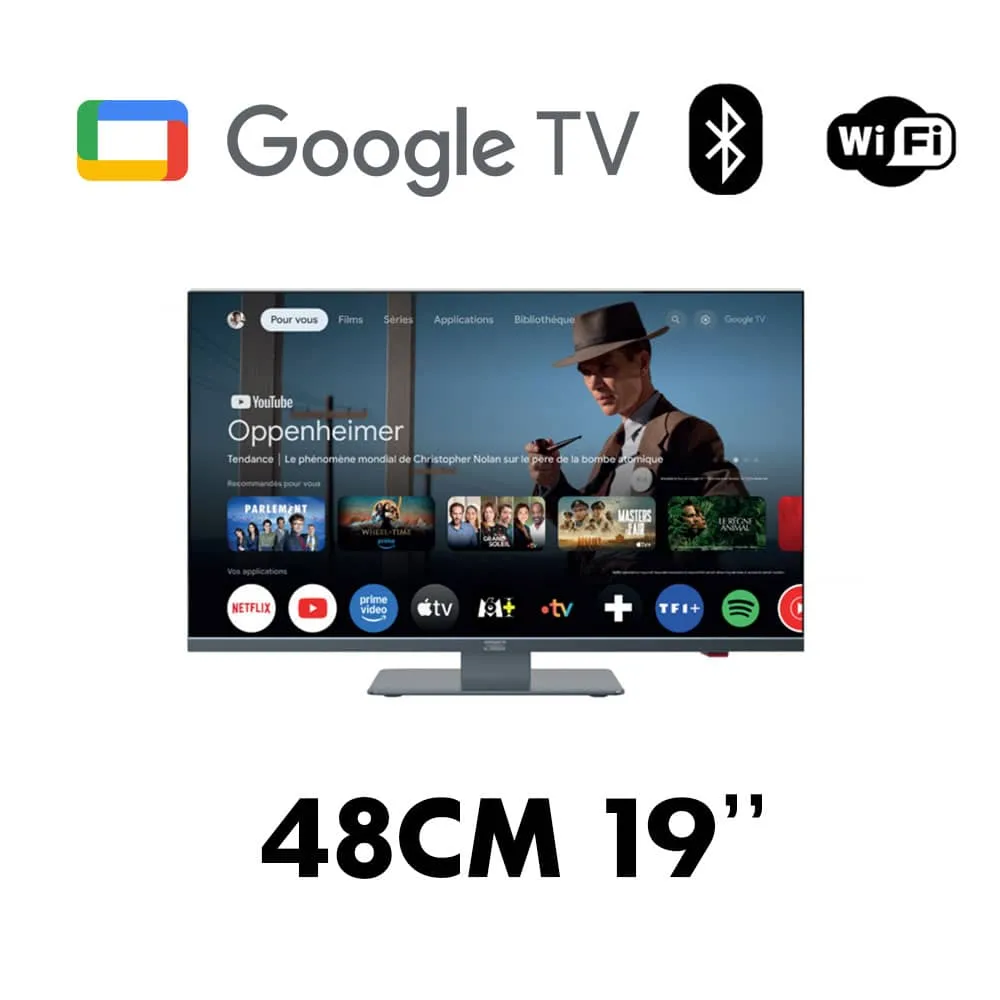 Smart TV LED HD 48 cm 19 pouces Google TV ANTARION