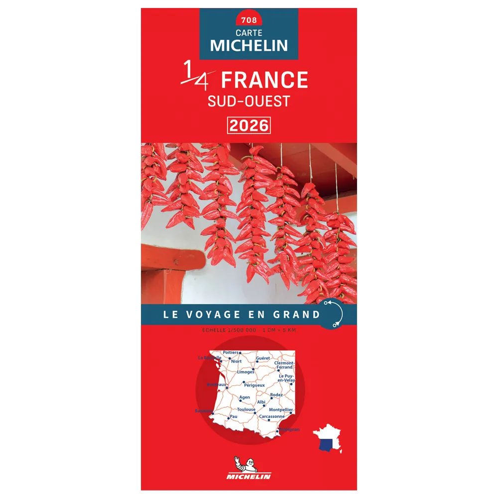 Carte de France Michelin Quart Sud Ouest 2026