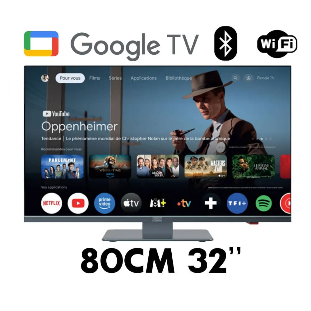 Smart TV LED FHD 81 cm 32 pouces Google TV ANTARION