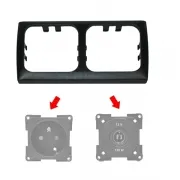 Cadre cache-vis double pour prise C-Line HABA
