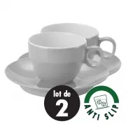 Lot de 2 tasses  espresso antidrapantes Grey BRUNNER